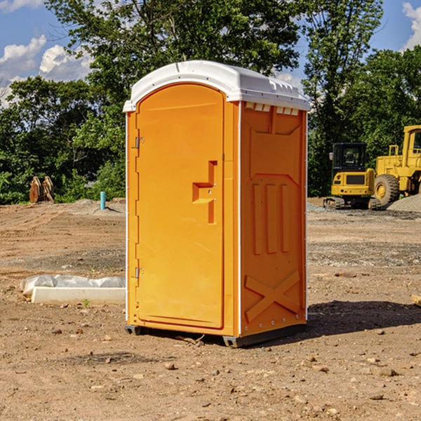 how often are the porta potties cleaned and serviced during a rental period in Emerald Beach